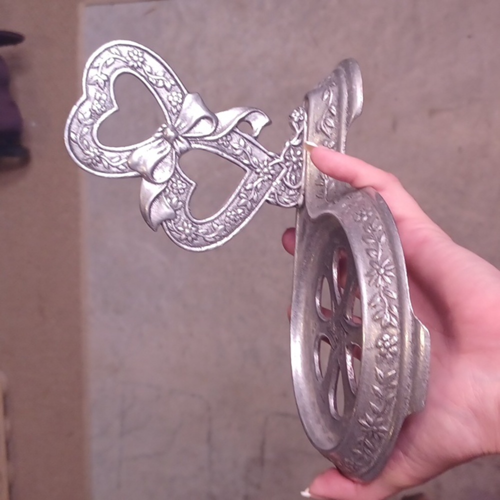 2001 Carson silver candle holder statement piece